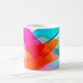 Mug Magique Rectangles translucides abstraits néon vibrant 3D (Centre)
