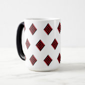 Mug Magique Red and Black Geometric Diamond Pattern Modern Tot (Devant gauche)