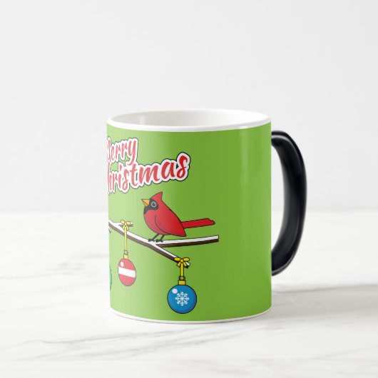Mug Magique Red Cardinal on Christmas (Devant droit)