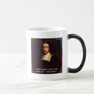 Mug Magique Rene Descartes Je pense donc je suis Citation