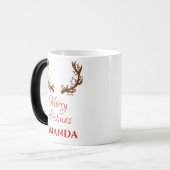 Mug Magique Rennes personnalisées - Joyeux Noël (Devant gauche)