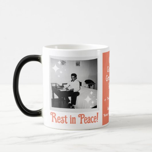 Mug Magique Repose en paix pour toujours dans nos coeurs Repos (Gauche)