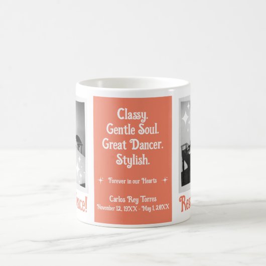 Mug Magique Repose en paix pour toujours dans nos coeurs Repos (Centre)