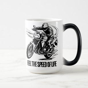 Mug Magique Ressentez la vitesse de la vie, coureur en mouveme