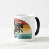 Mug Magique Retro Bull Riding Sunset Western Art (Devant droit)