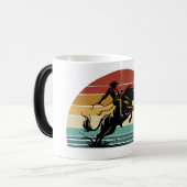 Mug Magique Retro Bull Riding Sunset Western Art (Devant gauche)