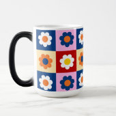 Mug Magique Retro Cute colorful Flowers Pattern  (Gauche)