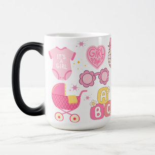 Mug Magique Retro Genre Reveal C'est une fille