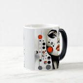 Mug Magique Retro Pop Diva : Elégance géométrique Art Abstrait (Devant droit)