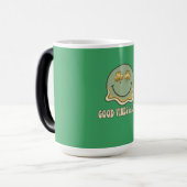Mug Magique Retro St. Patrick's Day Good Vibes & Luck Smiley  (Devant gauche)