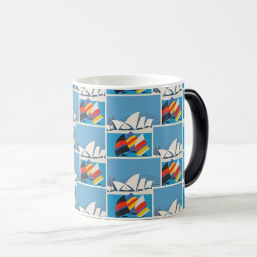 Mug Magique Retro Sydney Australie Voyages (Devant droit)