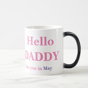 Mug Magique Révélation de genre Bonjour Papa Grossesse PLEIN