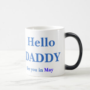 Mug Magique Révélation de genre Bonjour papa Grossesse PLEINE