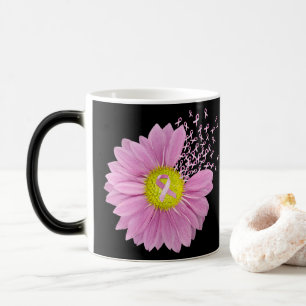 Mug Magique Ribbon rose cancer du sein de la marmite