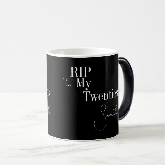 Mug Magique RIP 20s Noir et blanc 30e anniversaire (Devant droit)