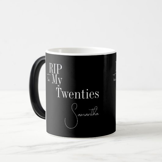 Mug Magique RIP 20s Noir et blanc 30e anniversaire (Devant gauche)