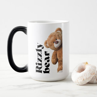 Mug Magique Rizzly cute teddy bear design funny quote