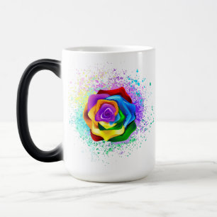 Mug Magique Rose arc-en-ciel coloré