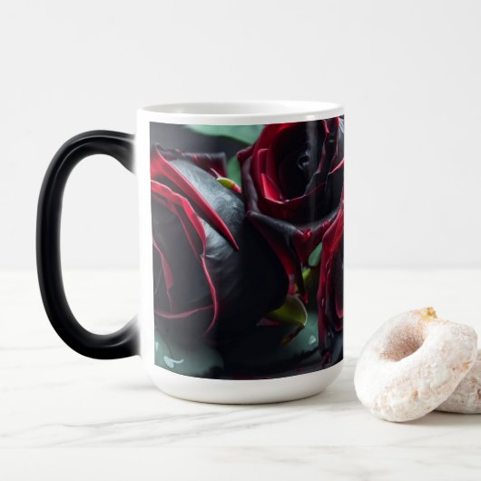 Mug Magique Rose gothique (Avec donut)