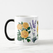 Mug Magique Roses Jaunes & Lavande Douce Élégance Florale (Gauche)