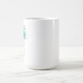 Mug Magique Roses turquoise avec touches (Centre)