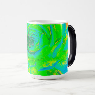 Mug Magique Rosette de Sedum Succulent Chartreuse Vert Citron