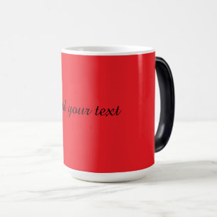 Mug Magique Rouge, rouge uni, modèle pour texte noir,