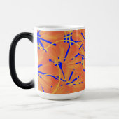 Mug Magique Royal Blue And Citrus Orange Tropical Art Design (Gauche)