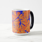 Mug Magique Royal Blue And Citrus Orange Tropical Art Design (Devant droit)
