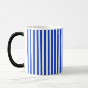 Mug Magique Royal Blue Combination Stripes par Shirley Taylor