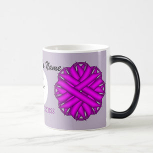 Mug Magique Ruban à fleurs violettes Modèle par Kenneth Yoncic