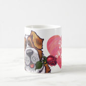 Mug Magique Saint-Bernard à la Saint-Valentin (Centre)
