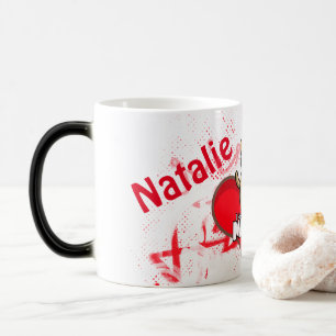 Mug Magique Saint Valentin coeur rouge avec ours