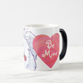 Mug Magique Saint Valentin Poméranie Blanche (Devant droit)