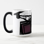 Mug Magique Salutations de Philydion : Abstrait noir & blanc (Gauche)