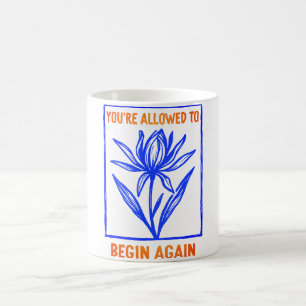 Mug Magique Santé mentale florale bleue