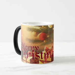 Mug Magique Sapin de Noël avec Cadeaux Dorés