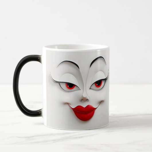 Mug Magique Sarcastic Women Face with Red Lips (Gauche)