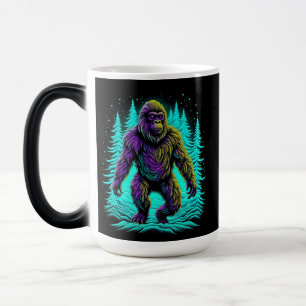 Mug Magique Sasquatch Bigfoot en Turquoise et noir