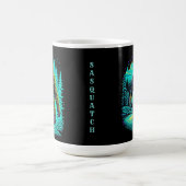 Mug Magique Sasquatch Bigfoot en Turquoise et noir (Centre)
