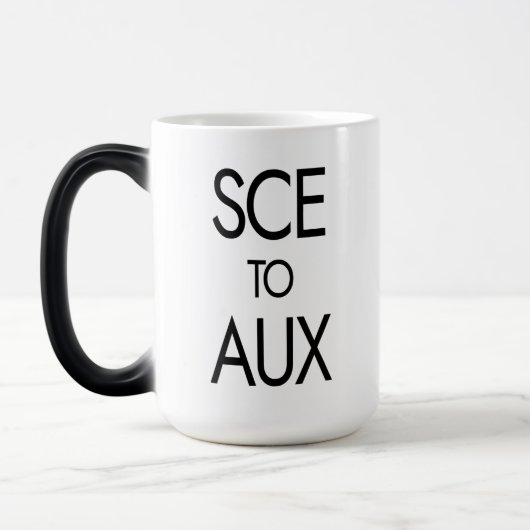 Mug Magique SCE aux AUX comme Race spatiale et Rocket Science (Gauche)