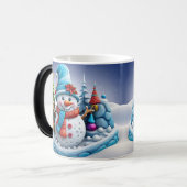 Mug Magique Schneemann in Winterlandschaft -  (Devant gauche)