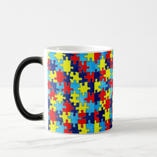 Mug Magique Sensibilisation sur l'autisme-Puzzle par Shirley T (Gauche)