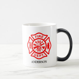 Mug Magique Service d'incendie personnalisé Maltese Cross
