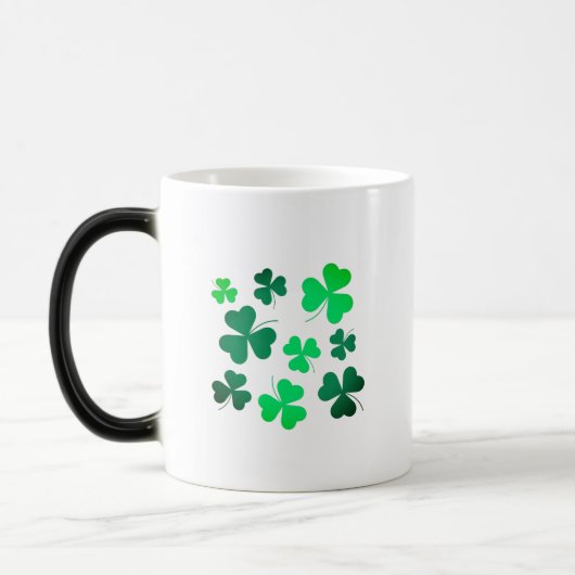 Mug Magique Shamrock Clover Leaf Irlande Irish Modern Elegant (Gauche)
