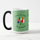 Mug Magique Shamrock personnalisé des drapeaux irlandais polon (Gauche)