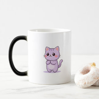 Mug Magique Shy Cat Cute Cartoon Character