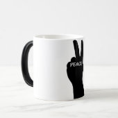 MUG MAGIQUE SIGNE DE PAIX (Devant gauche)
