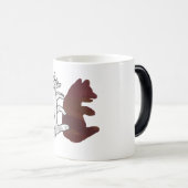 Mug Magique Silhouette à la main Cube d'ours Brown (Devant droit)