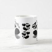 Mug Magique Silhouette de deux cygnes dans l'eau (Centre)